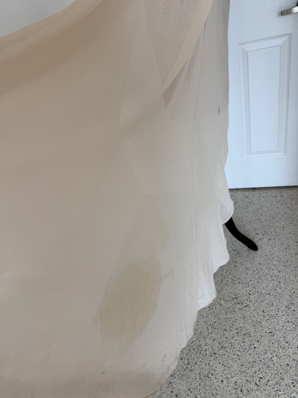 BEBE Champagne Sequin Chiffon Overlay Dress Size Small Wedding Guest Cocktail Fo - Picture 5 of 9